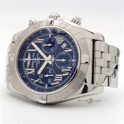 breitling chronograph 1994 roman numeral blu|Breitling Chronomat 44 Two Tone Minor / Black / Roman.